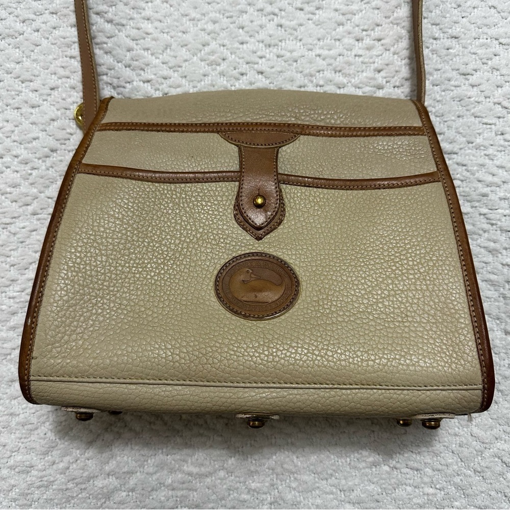 Dooney & Bourke Cream Arrowhead Essex Crossbody All Weather Leather Bag